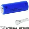 Batterie 26650 Rechargeable Lithium-ion Pour Phare à LED - Best Divers -Sub-Odyssee Soldes Magasin best divers batterie rechargeable lithium ion 26650 pour phare plongee pas cher sub odyssee