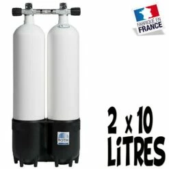 Bi-Bouteille De Plongée 2 X 10 Litres 230 Bars (Ø171mm) - Roth