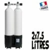 Bi-Bouteille De Plongée 2 X 7.5 Litres 230 Bars (Ø140mm) - Roth