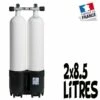 Bi-Bouteille De Plongée 2 X 8.5 Litres 230 Bars (Ø140mm) - Roth -Sub-Odyssee Soldes Magasin bi bloc bouteille 2x85 litres 230 bars isolation roth pas cher sub odyssee