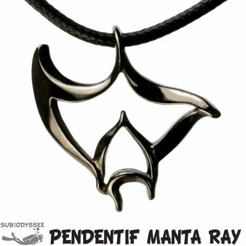 Pendentif "BIG RAY" MANTA RAY Hematite - BigBlue By St John 3 Pendentif "BIG RAY" MANTA RAY Hematite - BigBlue By St John