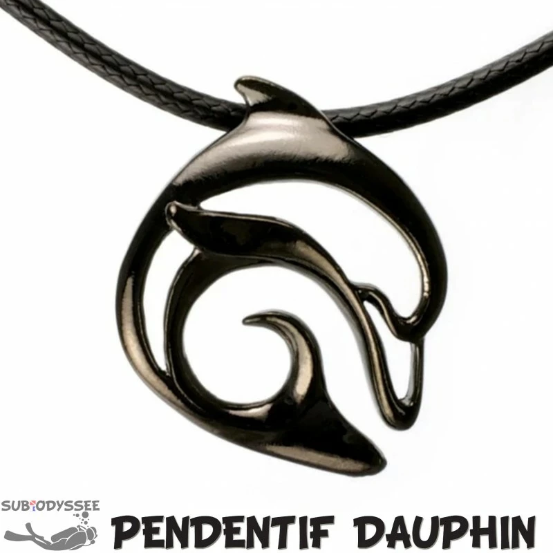 Pendentif DAUPHIN "FLIPPER" Hematite - BigBlue By St John 3 Pendentif DAUPHIN "FLIPPER" Hematite - BigBlue By St John
