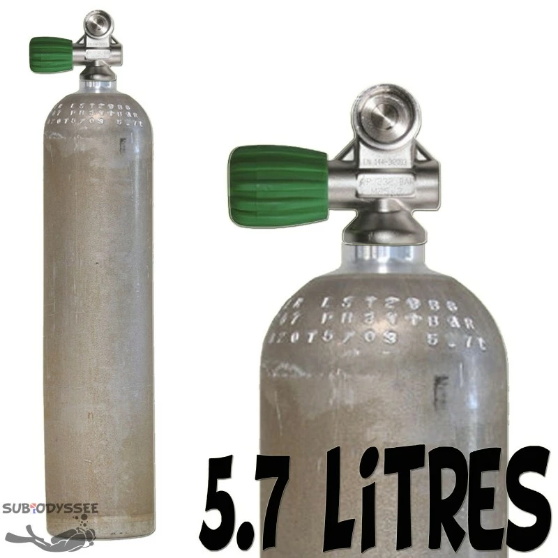Bouteille 5.7 Litres 230 Bars Aluminium S40 Nitrox 3 Bouteille 5.7 Litres 230 Bars Aluminium S40 Nitrox