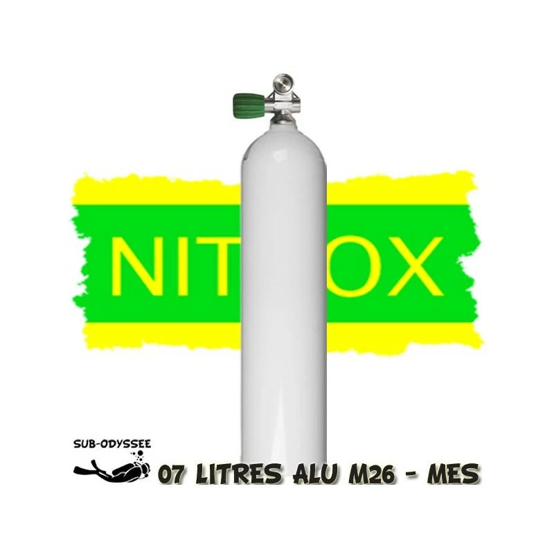 Bouteille 7 Litres 230 Bars Aluminium BLANC Nitrox - Luxfer 3 Bouteille 7 Litres 230 Bars Aluminium BLANC Nitrox - Luxfer