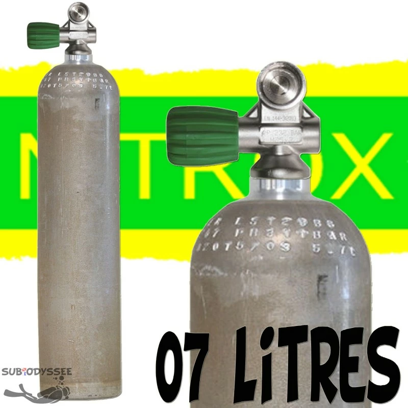 Bouteille 7 Litres 230 Bars Aluminium Brut - MES 3 Bouteille 7 Litres 230 Bars Aluminium Brut - MES