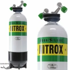 Bouteille/bloc 15 Litres 230 Bars Nitrox/O2 2 Sorties TAG - Aqualung