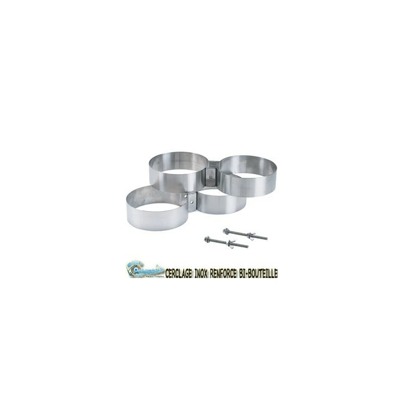 Cerclage Inox Renforcé Pour Bi-Bouteille Inox Largeur:30mm 3 Cerclage Inox Renforcé Pour Bi-Bouteille Inox Largeur:30mm