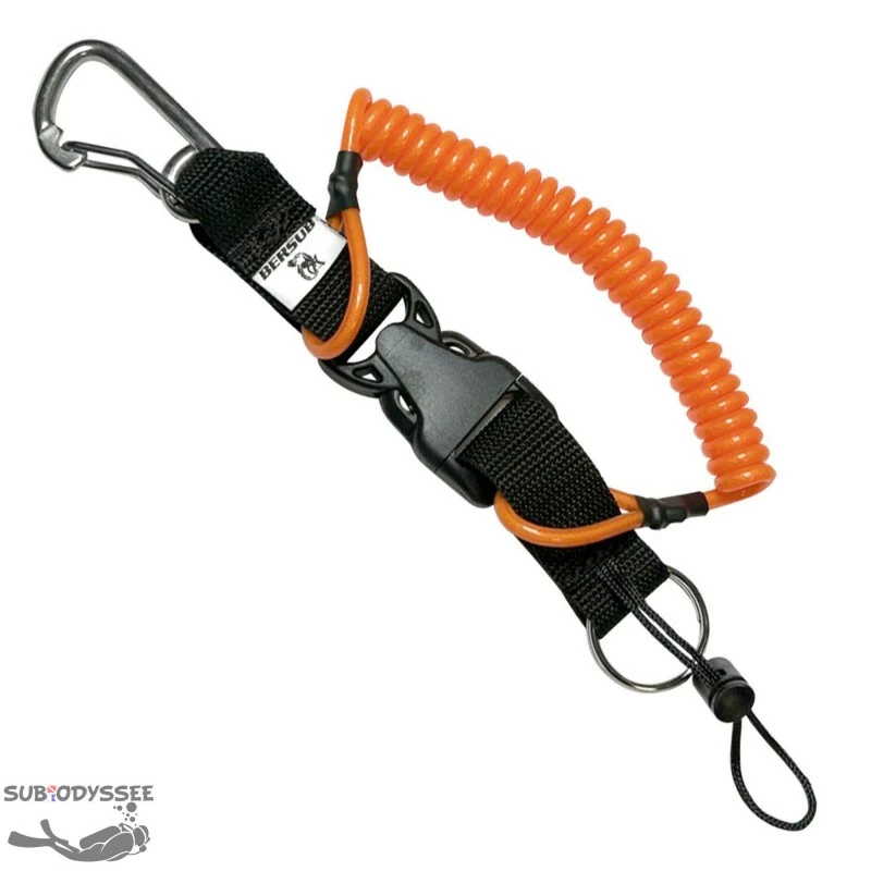 Cordon Spiralé KEVLAR Mousqueton Inox - Bersub 3 Cordon Spiralé KEVLAR Mousqueton Inox - Bersub