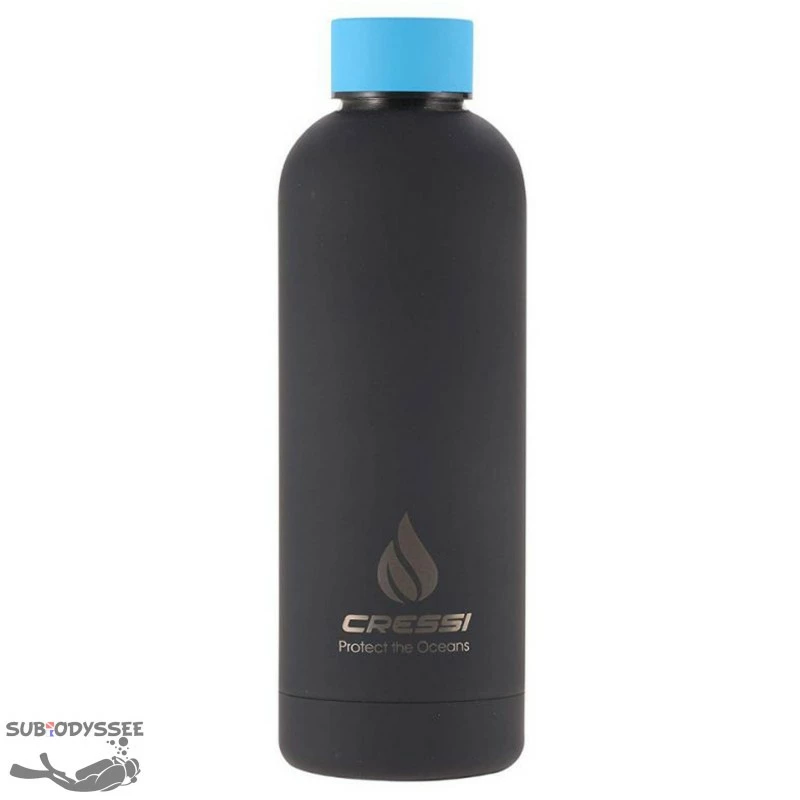 Bouteille THERMOS 500ml Caoutchouc NOIR BLEU - Cressi 3 Bouteille THERMOS 500ml Caoutchouc NOIR BLEU - Cressi