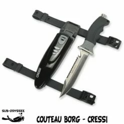 BORG Couteau Plongée Inox 26.5cm - Cressi -Sub-Odyssee Soldes Magasin cressi couteau plongee borg inox pas cher sub odyssee 1