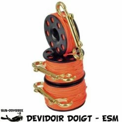 Dévidoir à Doigt ORANGE Pour Parachute Palier - Finger Spool 20, 30 Ou 50m
