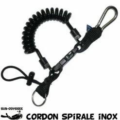 Cordon Spiralé - Mousqueton PM Inox - Cable Inox