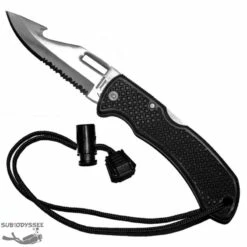 Couteau De Plongée Pliant (Pocket Knife) Inox - ESM -Sub-Odyssee Soldes Magasin esm couteau plongee pliant pocket knife inox pas cher sub odyssee 1