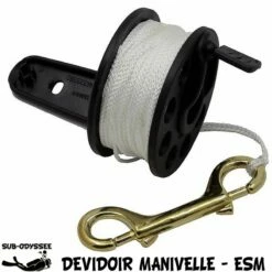 Dévidoir Avec Manivelle BLANC Pour Parachute Palier - Finger Spool 20, 30 Ou 50m
