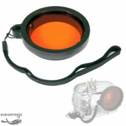 Filtre ORANGE 2,2" Court EAU BLEUE à Clipser Caisson Compact - Ikelite