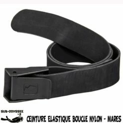 Ceinture Elastique Noire Boucle Nylon - Mares