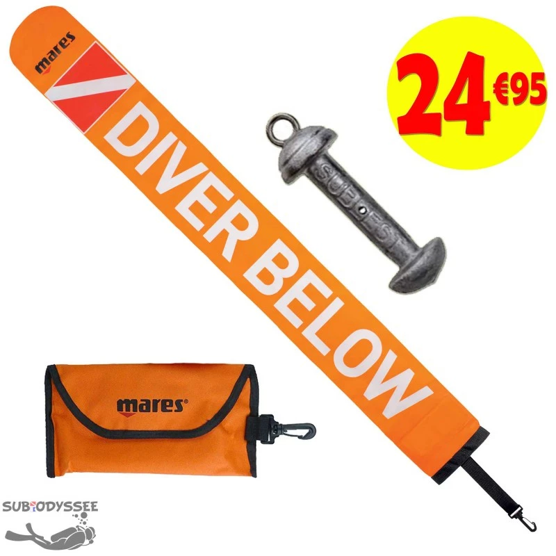 MARKER BUOY Parachute Palier + Plomb Parachute - Mares 3 MARKER BUOY Parachute Palier + Plomb Parachute - Mares