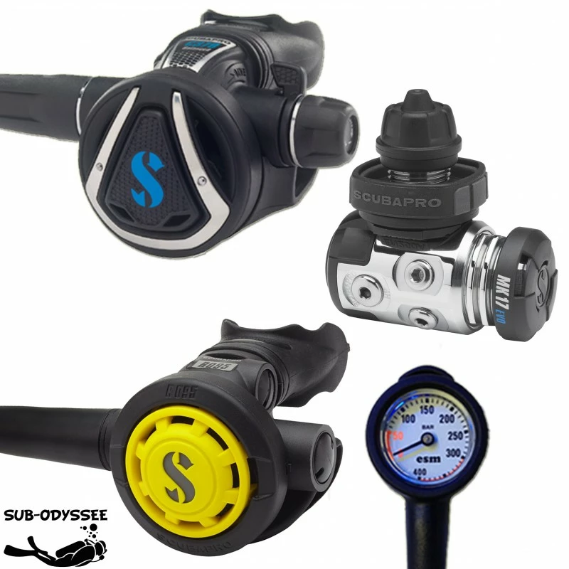 Pack Détendeur MK17 EVO C370 + Octopus R095 + Manomètre Compact - Scubapro 3 Pack Détendeur MK17 EVO C370 + Octopus R095 + Manomètre Compact - Scubapro